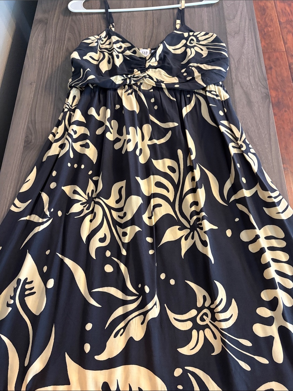 GAP Medium Navy & Cream Floral Maxi Dress - Picture 3 of 16
